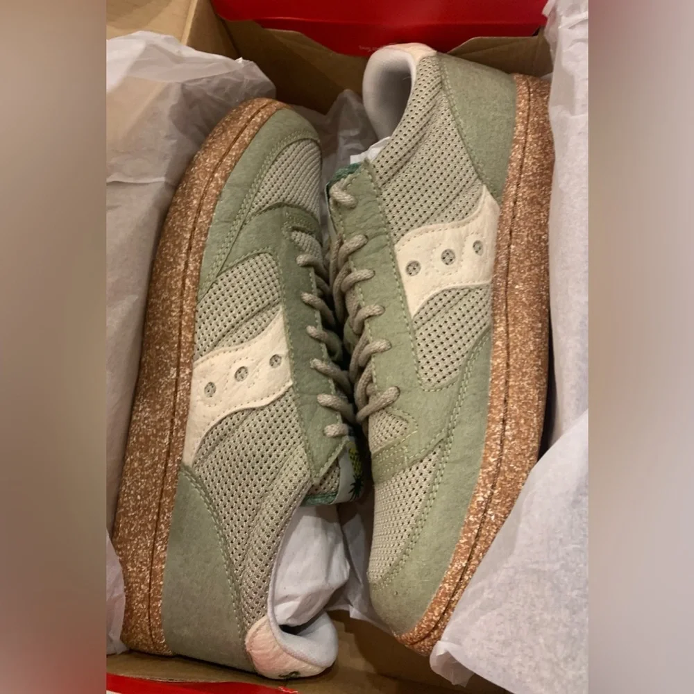 Saucony Jazz Court Earth Pack, Green/Beige, M/8.5
